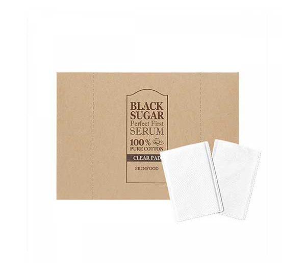 Skinfood Black Sugar Perfect First Serum Cotton Pad- 60 Pad